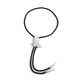 image 1 of Bristol Novelty Cowboy Boot Bootlace Tie - Black/Silver - One Size One Size