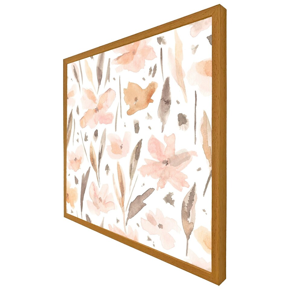 image 1 of Pink watercolour (Picture Frame) White | S