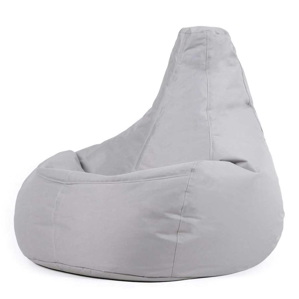 image 1 of icon Recliner Indoor Outdoor Bean Bag Grey Bean Bag Chair Grey