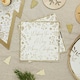 image 2 of Gold Foil 'Wishing You A Very Merry Christmas' Luncheon Napkins 3 Ply 33cm - Pack of 16