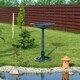 image 2 of Outsunny 50cm Decorative Garden Bird Bath Fountain Feeder Stand, Green