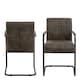 image 2 of Adele Dining Chair in Grey Fabric Set of 2
