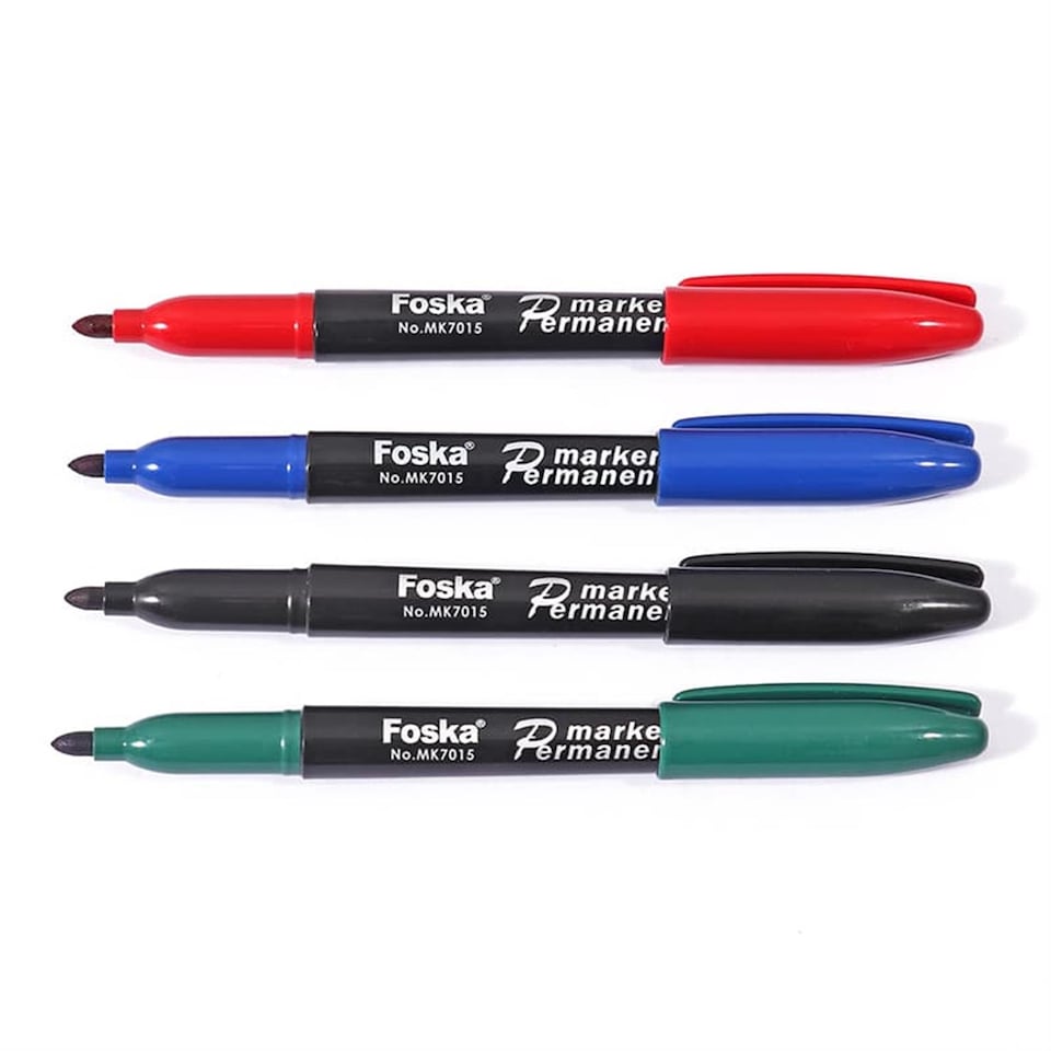 image 1 of Pack of 4 Colors Smooth Ink Easy Dry Permanent Marker Pens