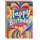 image 1 of Abstract Psychedelic Trippy Rainbow Design Her Birthday Card