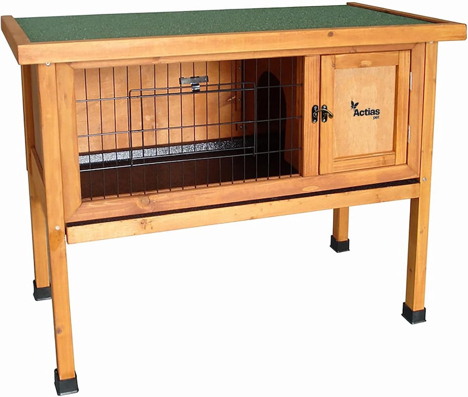 image 1 of Actiaspet 3ft Wooden Rabbit Guinea Pig Hutch (Wood, Single Tier - 3ft)