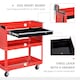 image 5 of DURHAND 3-tier Tool Trolley Cart Roller Cabinet Garage Workshop with Drawer