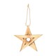 image 2 of Something Different Wood Pentagram Hanging Decoration - Beige - One Size
