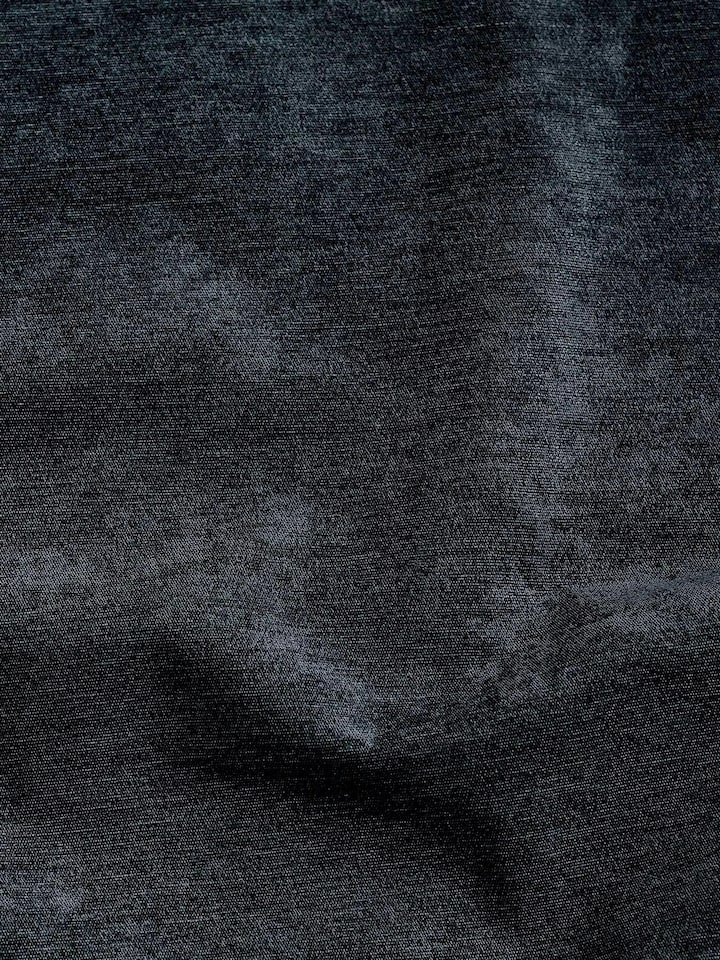 image 1 of Chenille Blackout Ring Top Eyelet Curtains - 229cm x 229cm - Charcoal