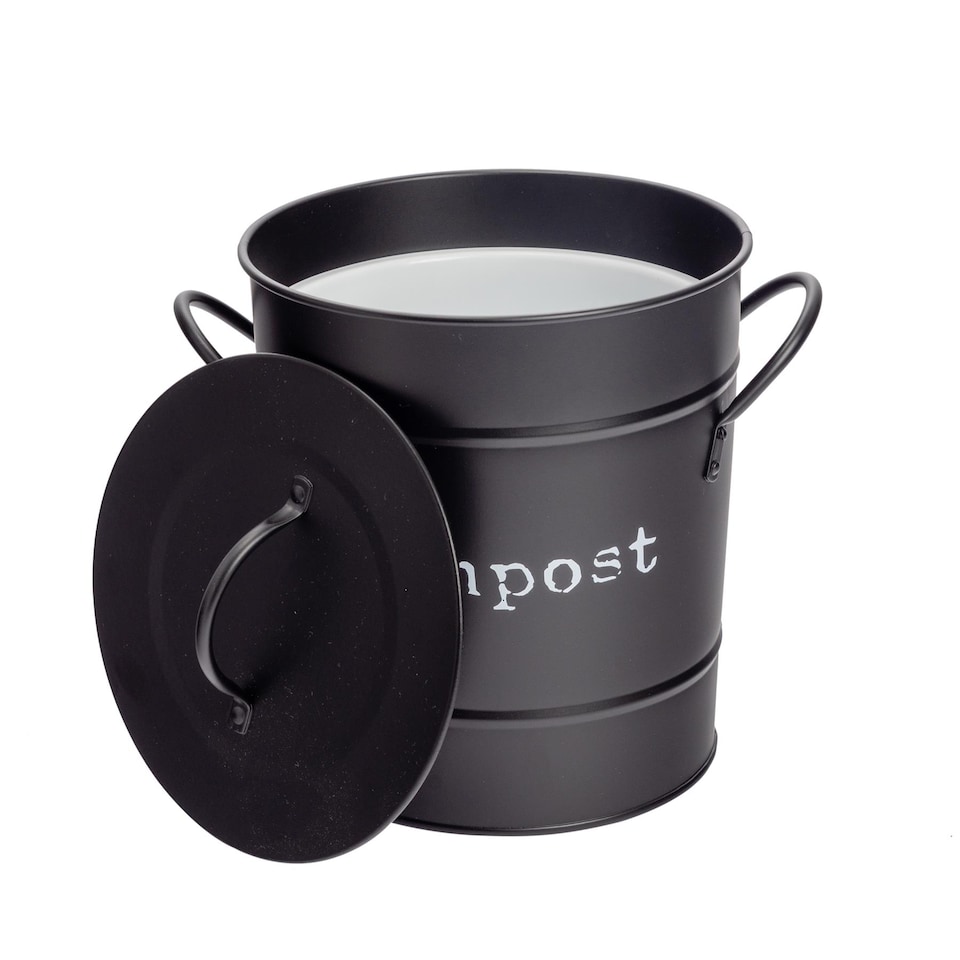 image 1 of Harbour Housewares Vintage Metal Kitchen Compost Bin - Black | Black | Black | One Size