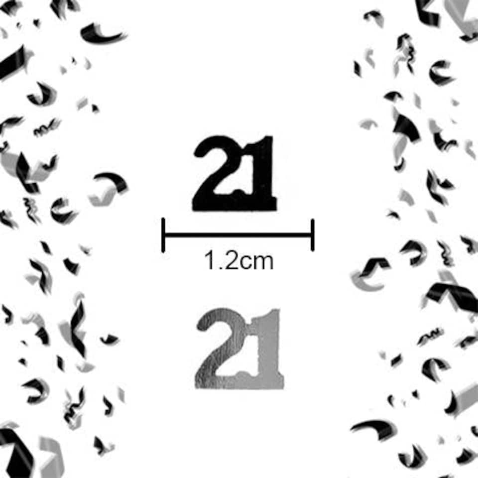 image 1 of 4 x 14g Black 21st Birthday Confetti