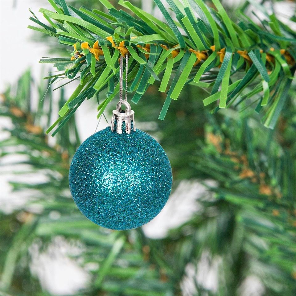 image 1 of Baubles Teal Blue 5cm, 18pcs Set