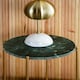 image 5 of Interiors by Premier Marble Top Green Side Table, Open Design Frame Bedside Table, Round End Table for Living Room, Lounge Green