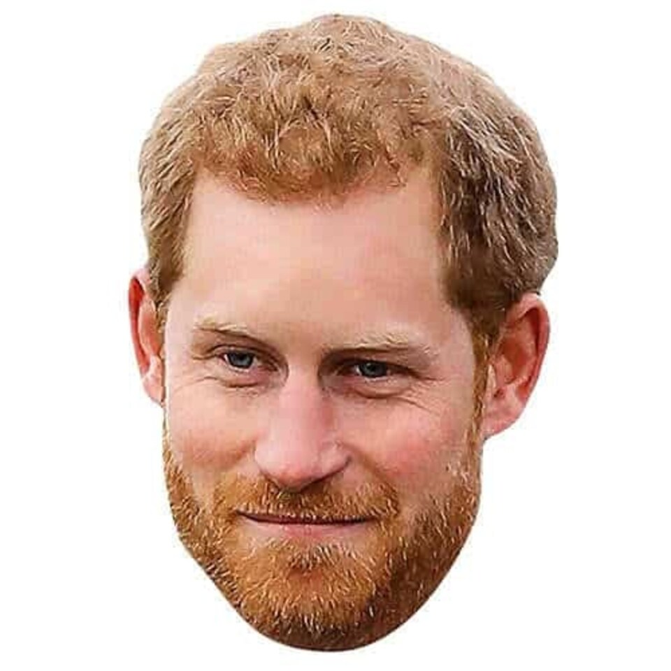 Prince Harry With Beard Cardboard Face Mask