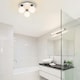 image 7 of COSYLYTE Bowen Bathroom 3 Light Glass Ceiling Flush Light Chrome