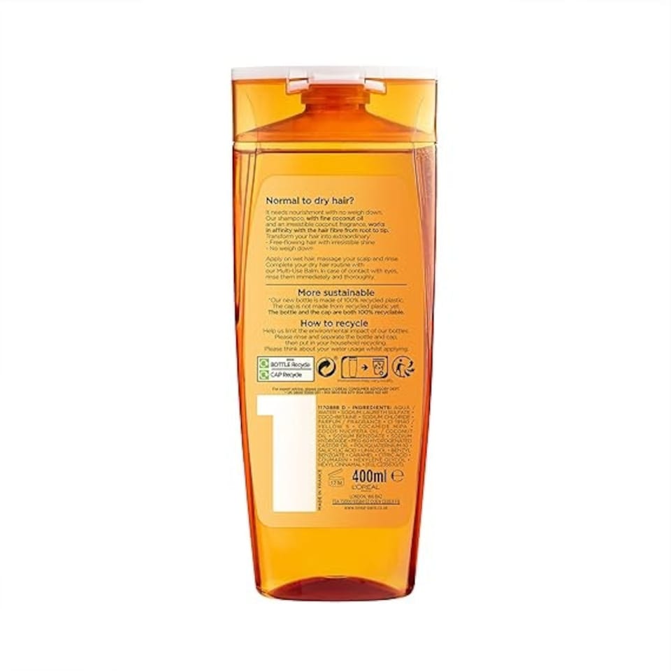 image 1 of L’Oreal Elvive Extraordinary Oil Coconut Shampoo 400ml Pack of 6