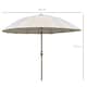 image 7 of Outsunny 2.5m Round Curved Adjustable Parasol Outdoor Metal Pole Off-White