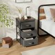 image 7 of COSTWAY Set of 2 3-Tier Fabric Dresser Fabric Nightstand Grey Grey
