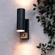 image 2 of BHS Jared Outdoor Wall Light with Sensor, Dark Grey