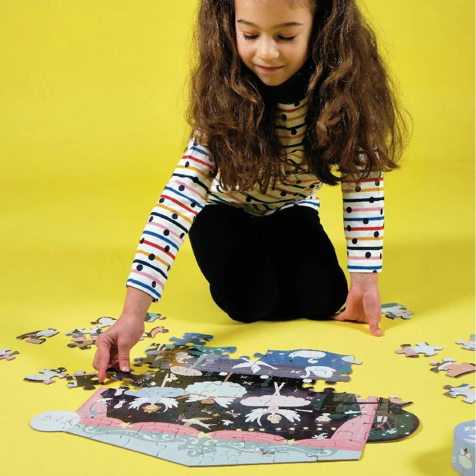 image 1 of Floss & Rock Jigsaw Puzzle 80 Piece - Enchanted Ballerina