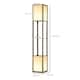 image 7 of HOMCOM Shelf Floor Lamp with Dual Light, for Living Room, Bedroom, Brown