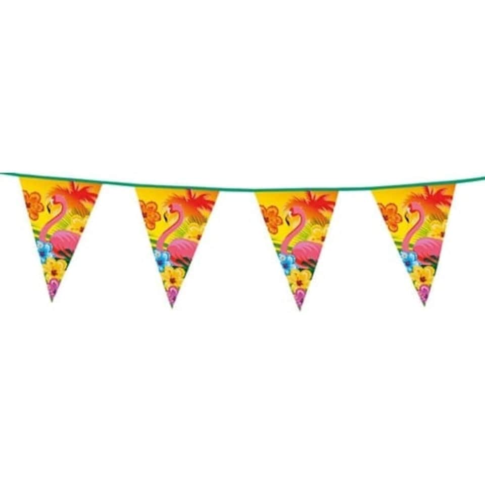 Aloha Flamingo Triangle Plastic Bunting 6m
