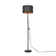 image 1 of ValueLights Charlie Black Stem Floor Lamp Black Shade & Bulb | Black