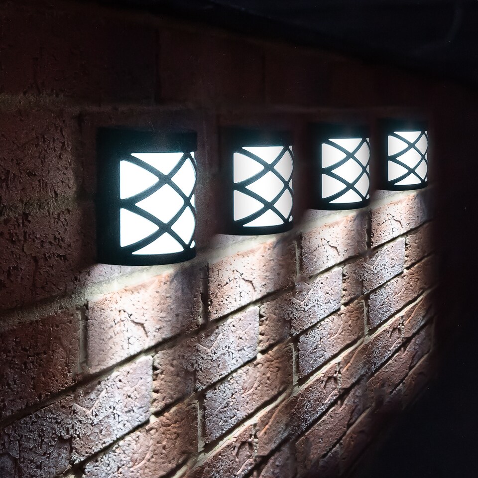 image 1 of Gardenwize Solar Powered Deck Fence Wall Lights