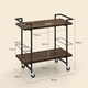image 2 of COSTWAY 2-tier Kitchen Dining Storage Mobile Cart