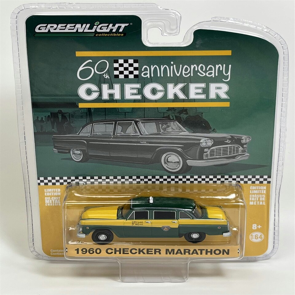 image 1 of 1960 Checker Marathon 60th Anniversary Checker 1:64 Scale Greenlight 28060C