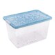 image 4 of Set of 3 55 Litre Elegant Jasmine Leaves Strong Stackable Plastic Storage Boxes Complete With Clip Locked Lids Clear
