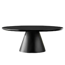 Furniturebox Palma Round Black Coffee Table