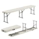 image 1 of Harbour Housewares 4 Person Folding Trestle Bench - White | White | White