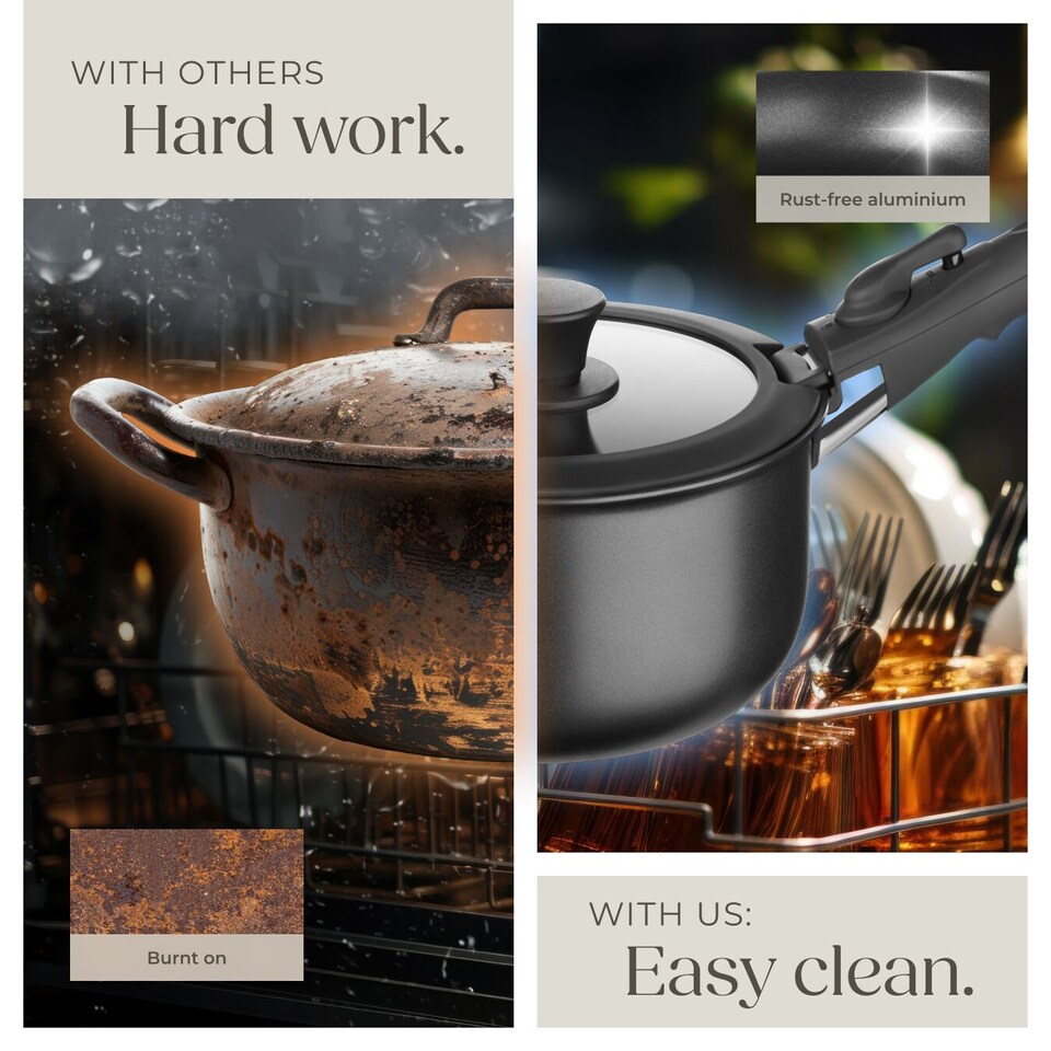 image 1 of Pot and Pan Set Parma17 Pcs including Lids, Utensils and Felt Protectors