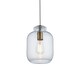 image 1 of Lyra Dome Ceiling Pendant Textured Glass