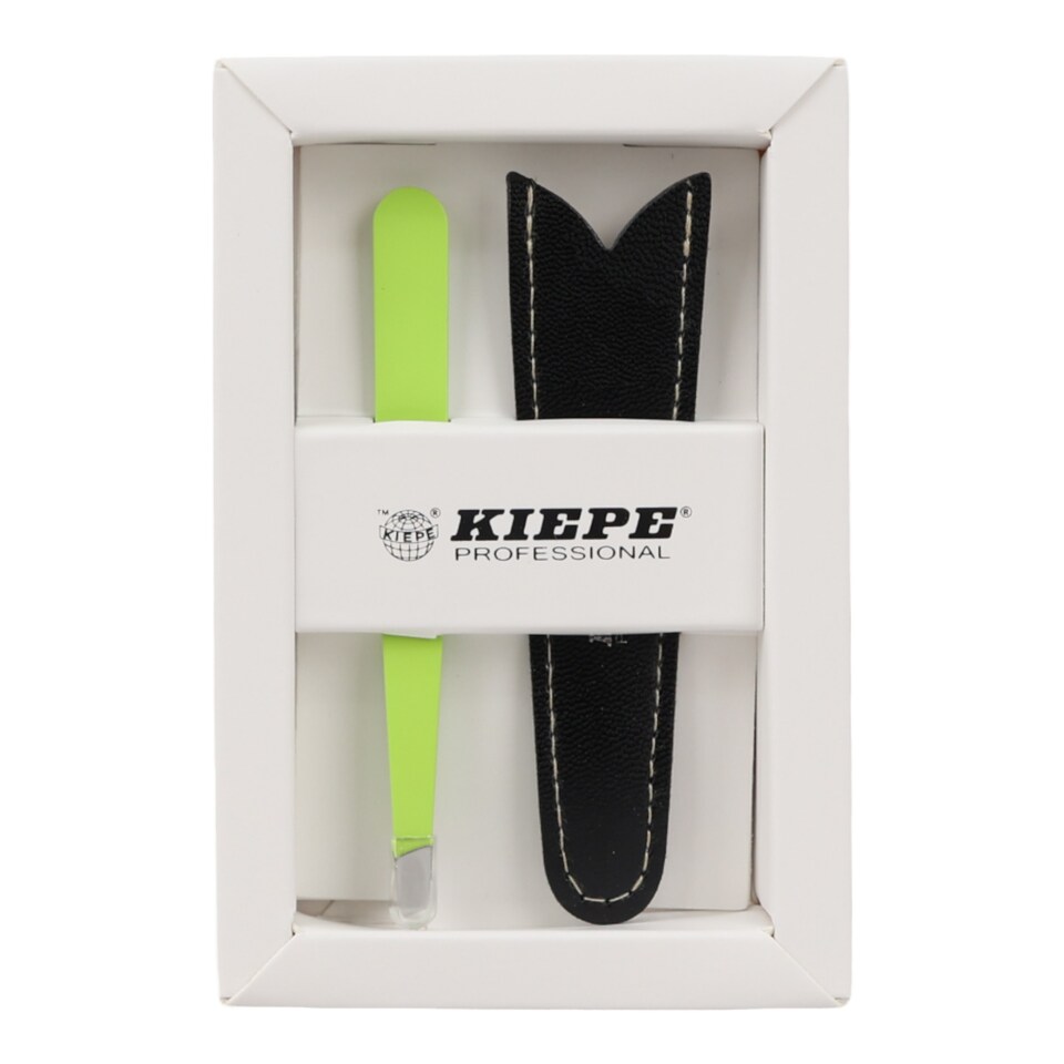 image 1 of Kiepe - Tweezer Oblique Tip Lime Green 10cm