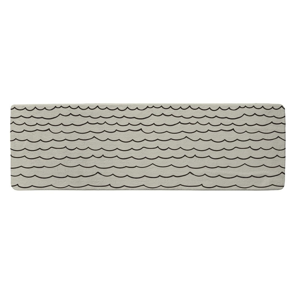 image 1 of Wave Lines (Runner Rug) Cream