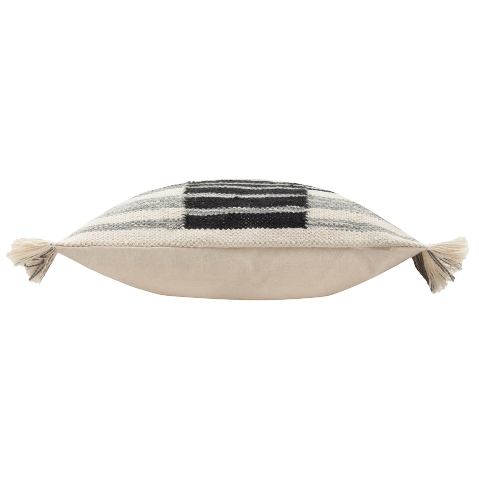 image 1 of Yard Torode Woven Cushion, Black, 45 x 45cm