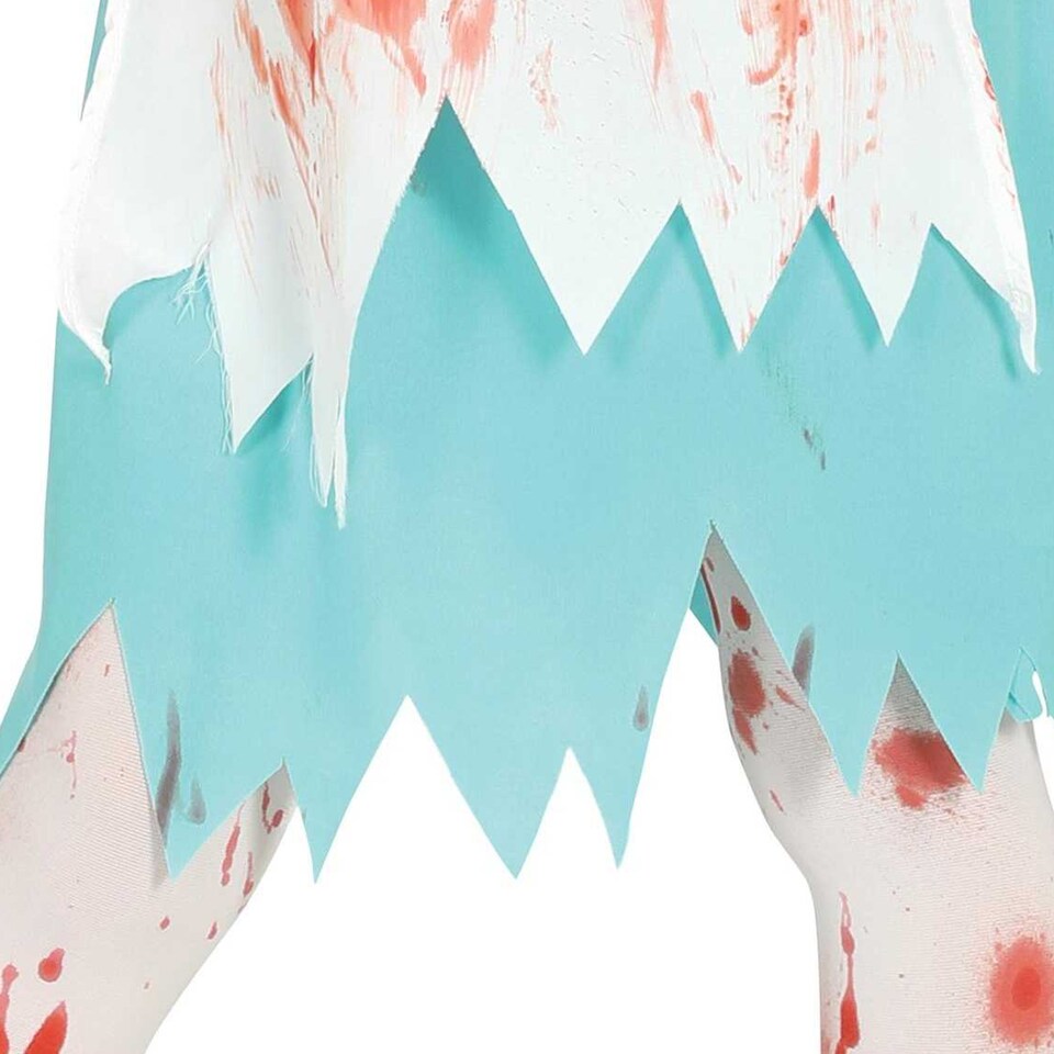 image 1 of Fiestas Guirca Girls Zombie Nurse Costume Set | Blue | Blue/White | 7-9 years | 1