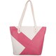 image 1 of Multi-Colour Large Genuine Leather Holiday / Beach Shoulder Bag Pink | Pink/White