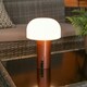 image 2 of ValueLights Calhoun Dimmable Powder Coated Copper Table Lamp with White Shade and SMD LED Integrated LED .8W Warm White 3000K Bulb