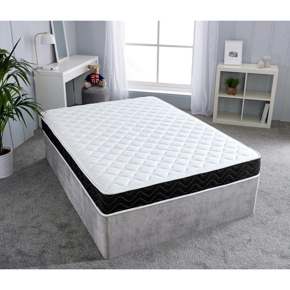 image 1 of Midnight Cooltouch Hybrid Mattress - 18cm Deep, Soft Feel Black | Single