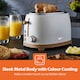 image 3 of GEEPAS 2 Slice Toaster NordiQ Design,850W Cream