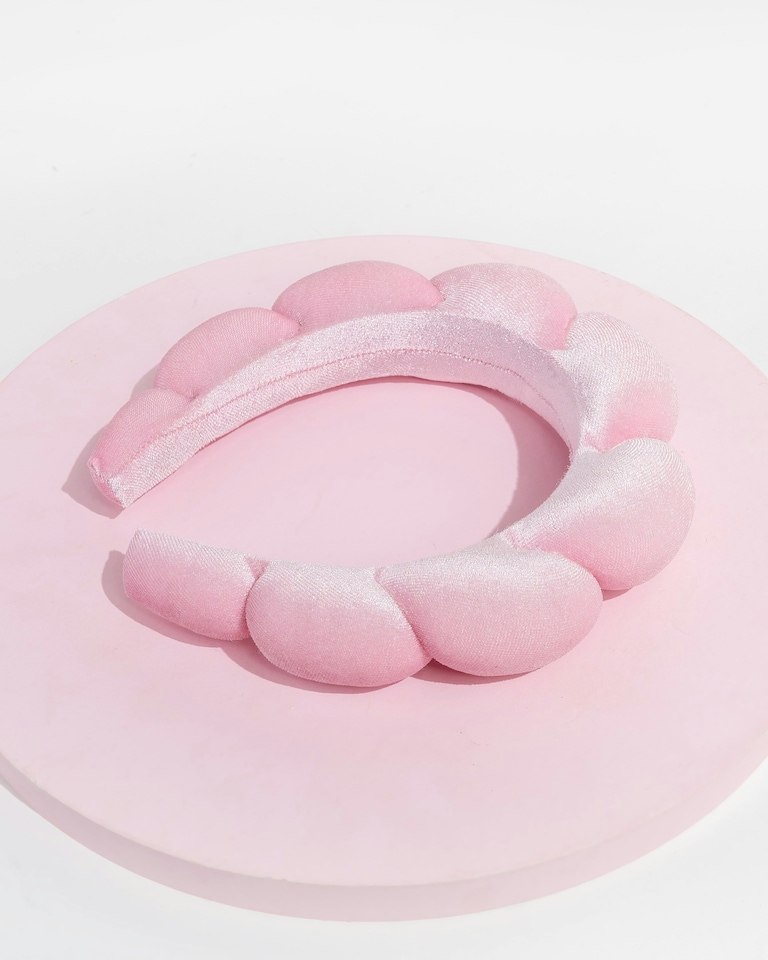 image 1 of Brushworks Pink Cloud Headband