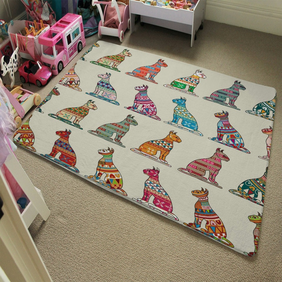image 1 of Egyptian Cats (Rug) Multi | Medium: 80x150cm