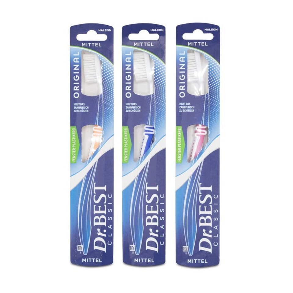 image 1 of Dr. Best Classic Original Toothbrush Medium x 3