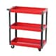 image 2 of Oypla Heavy Duty 3 Tier Mobile Workshop Garage Tool Storage Trolley Red
