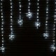 image 2 of 1.2m Battery Operated Snowflake Curtain Christmas Lights with 147 White LEDs