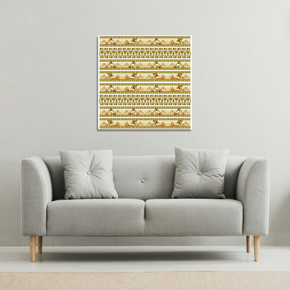 image 1 of Ornament of Ancient Egypt to The Frescoes (Canvas Print) 90 x 90 x 4cm