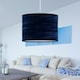 image 4 of Navy Blue Crushed Velvet 25cm Pendant Lightshade | Blue | Medium | 1