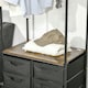 image 8 of HOMCOM Hanging Clothes Rail Clothes Rack w/ 6 Fabric Drawers for Hallway Bedroom